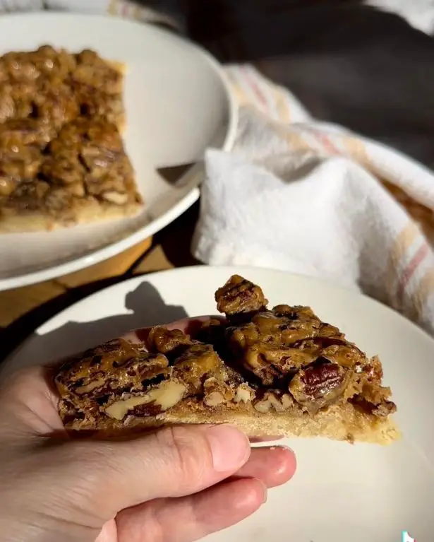 Sourdough Discard Pecan Pie Bars