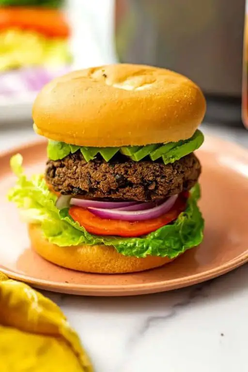 Southwest Black Bean Hamburger Air Fryer Option