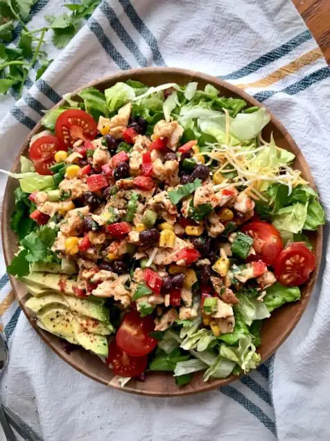 Southwest Rotisserie Chicken Salad with Corn and Black Beans