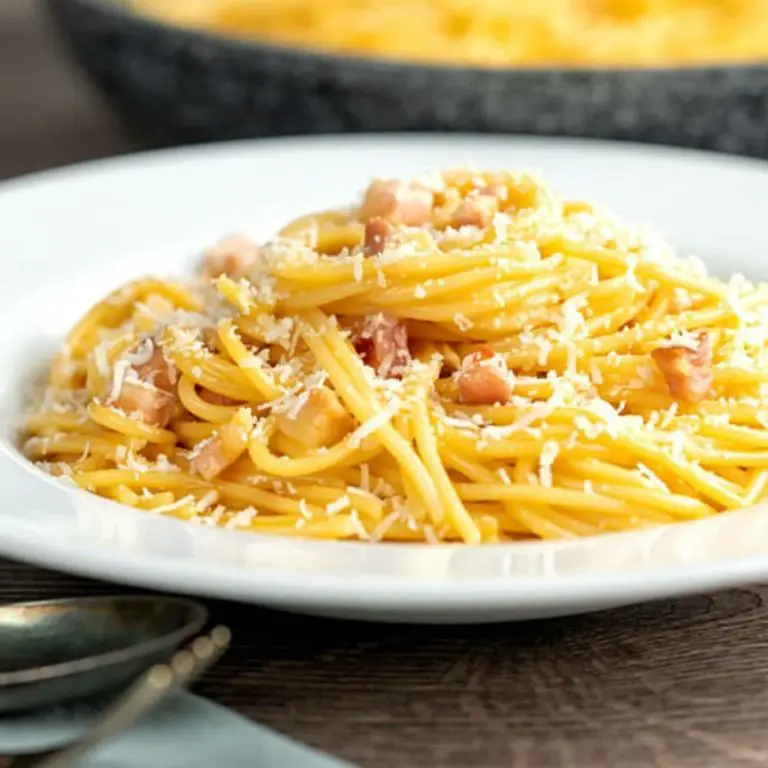 Spaghetti Carbonara with Pancetta and Parmesan