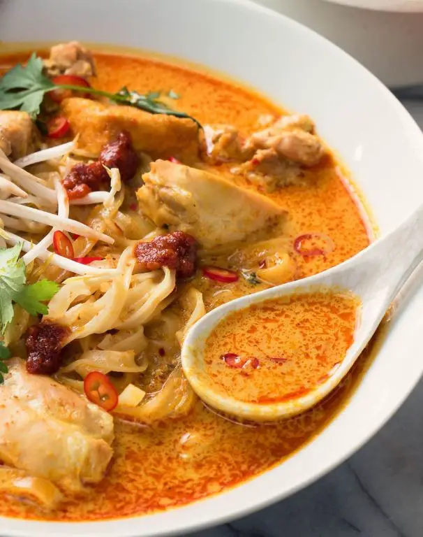 Spam Laksa with Coconut Milk