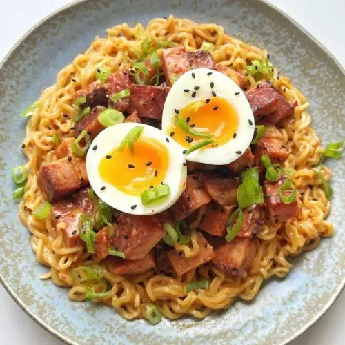 Spam Ramen with Chili Oil