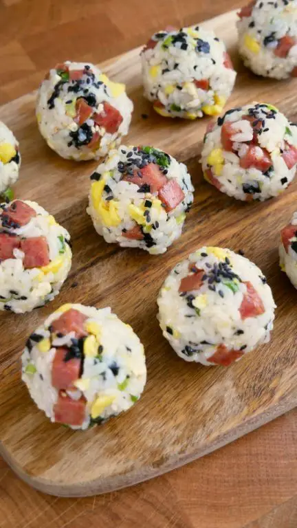 Spam Rice Balls with Soy Glaze
