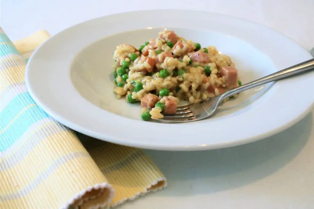 Spam and Pea Risotto