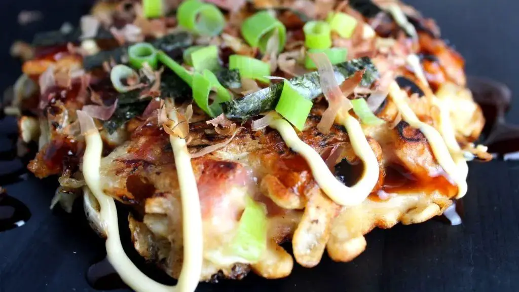 Spam and Shrimp Okonomiyaki