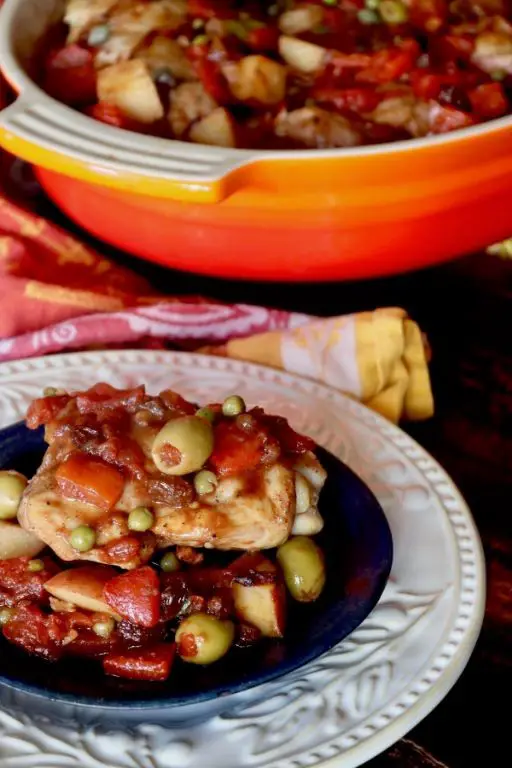 Spanish Chicken Fricassee with Green Olives