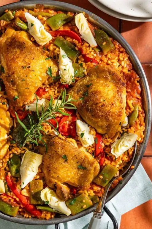Spanish Chicken Paella with Saffron