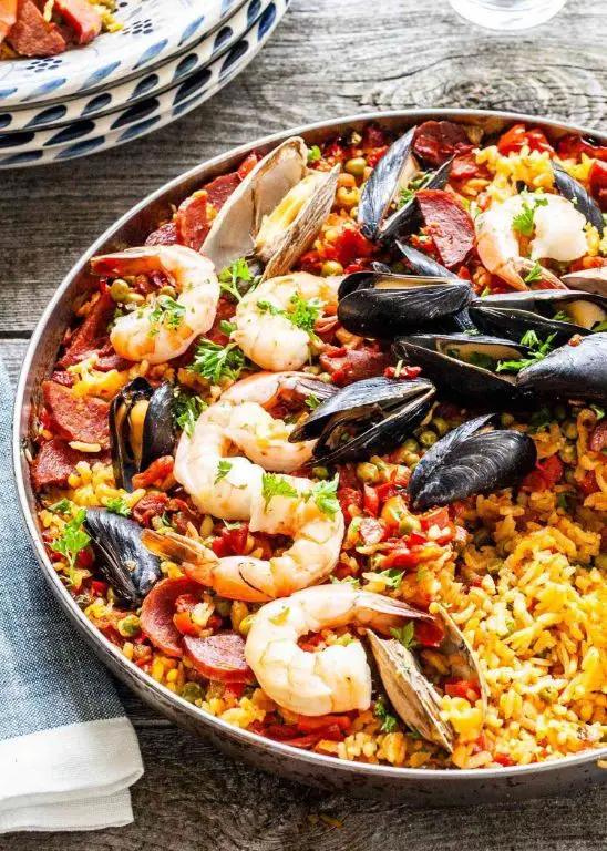 Spanish Paella with Seafood