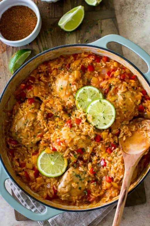 Spanish Rice with Chicken and Salsa