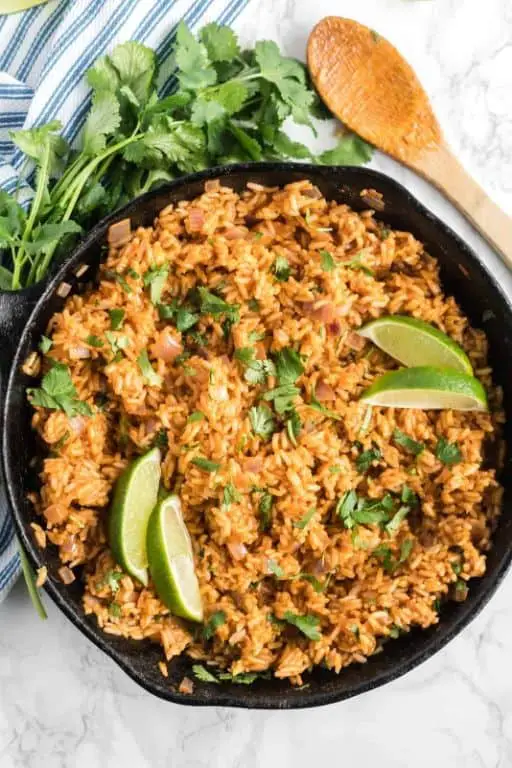 Spanish Rice with Cilantro Lime Dressing