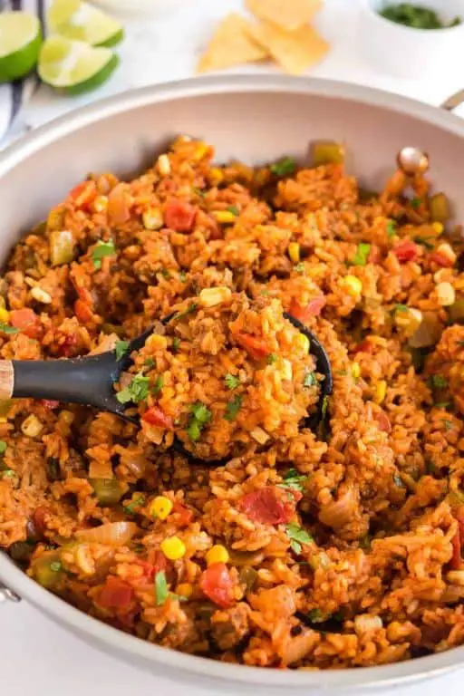 Spanish Rice with Ground Beef and Tomatoes