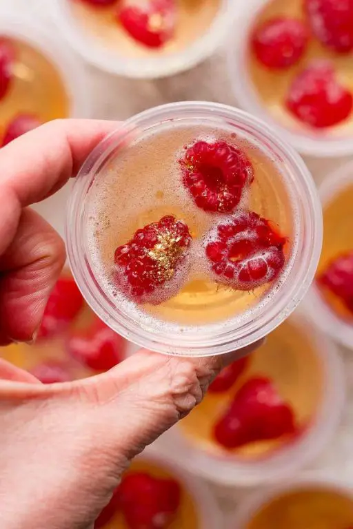 Sparkling Orange Jello Champagne Cups