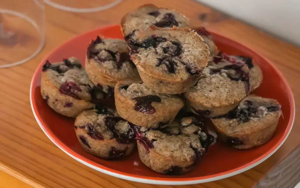 Spent Grain Muffins with Blueberries