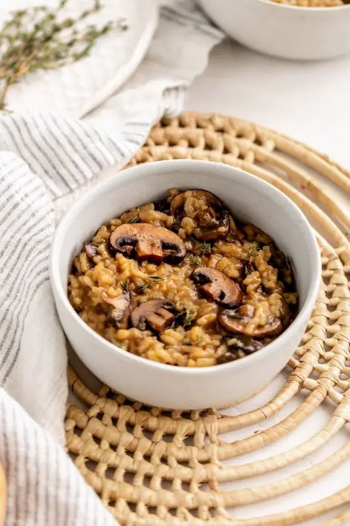 Spent Grain Risotto with Mushrooms