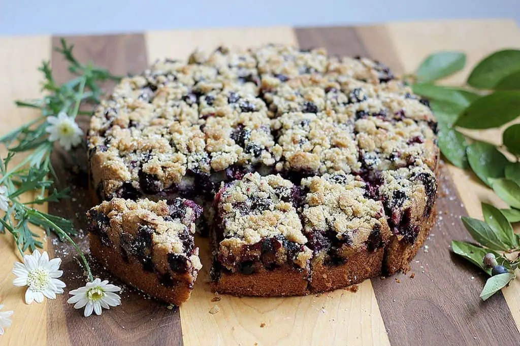 Spiced Blueberry Buckle with Cardamom and Nutmeg