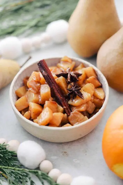Spiced Bosc Pear Compote