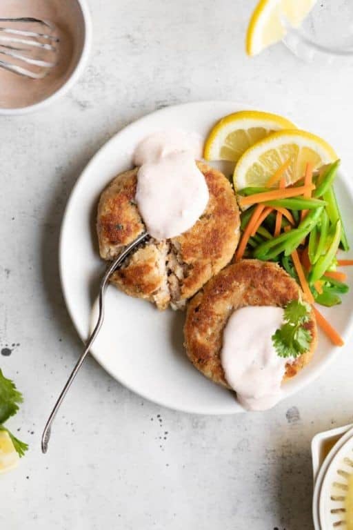 Spiced Fish Cakes with Cranberry Aioli