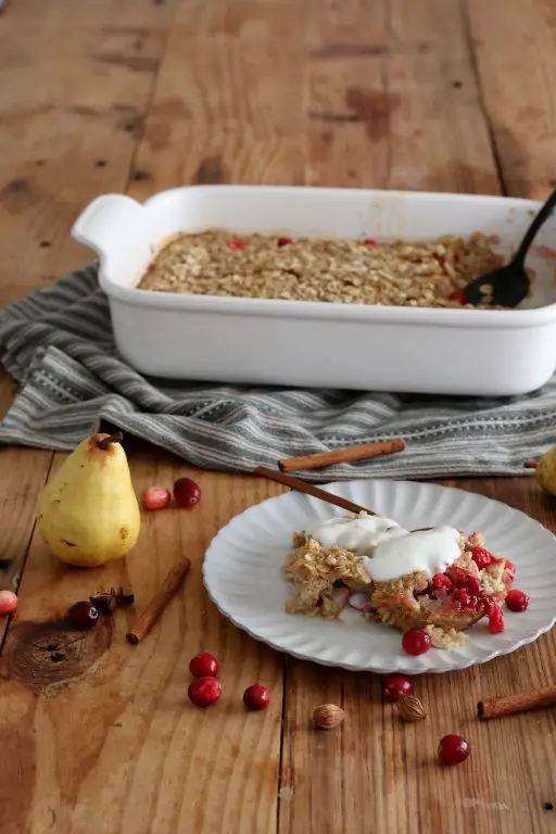Spiced Pear and Cranberry Oatmeal