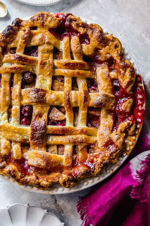 Spiced Pear and Cranberry Pie