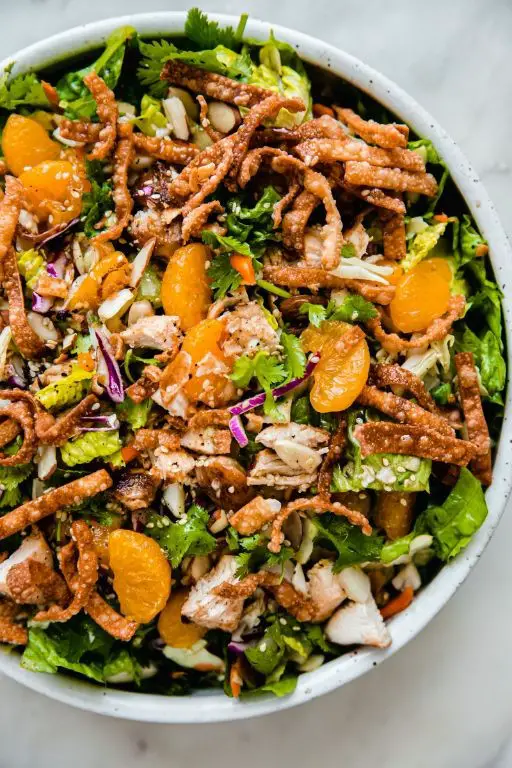 Spicy Asian Chicken Salad with Sesame Dressing