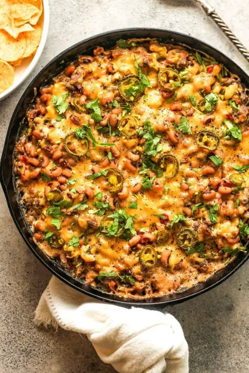 Spicy Black Eye Pea Dip with Jalapeños