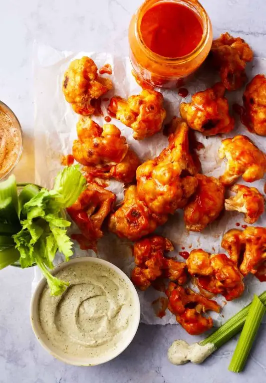Spicy Buffalo Cauliflower Head Bites