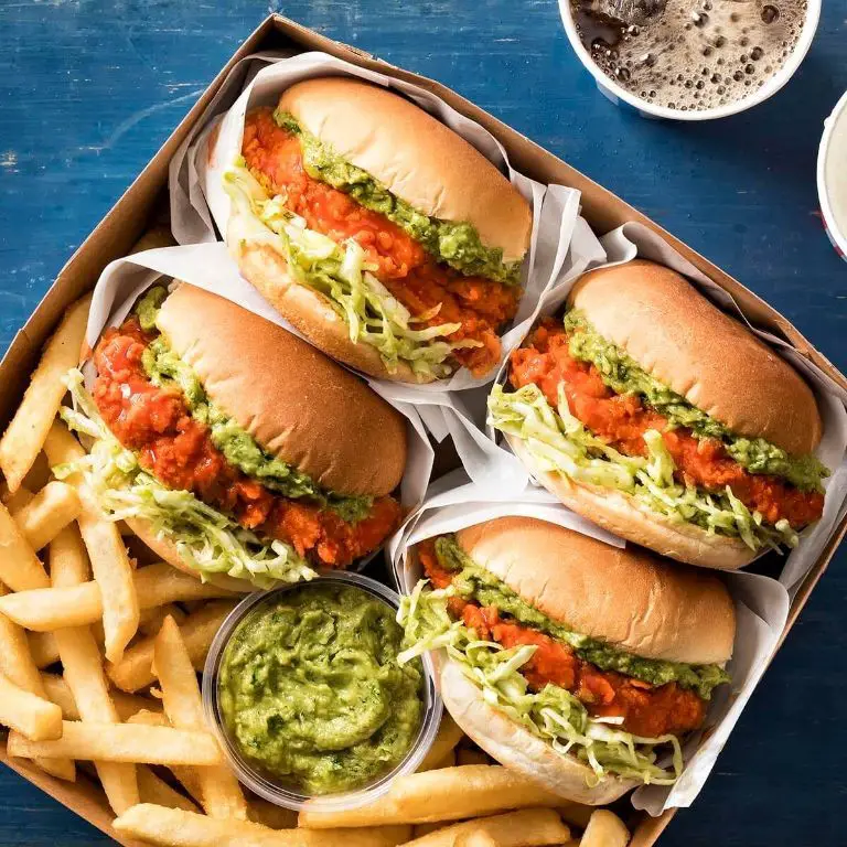 Spicy Buffalo Chicken Burgers with Avocado Slaw