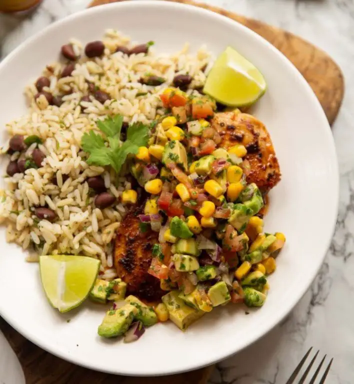 Spicy Cajun Chicken Cutlets with Avocado Salsa