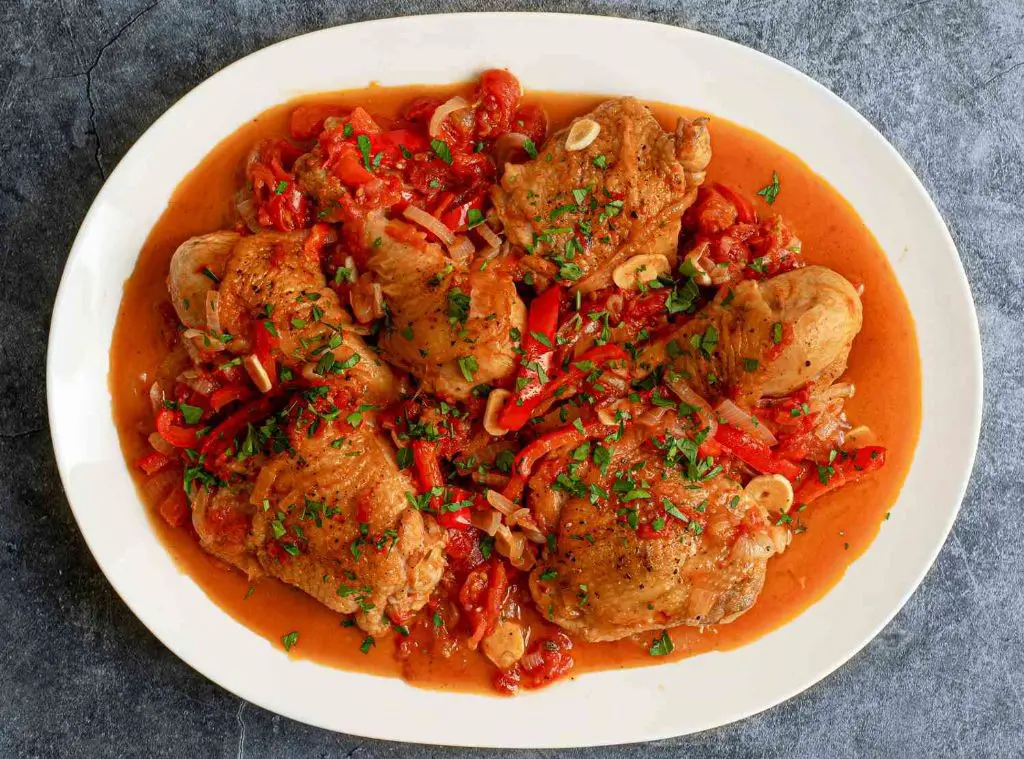 Spicy Chicken Cacciatore with Red Peppers