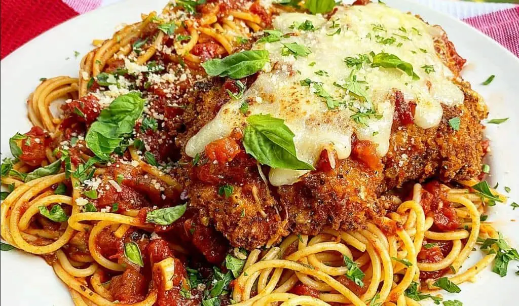 Spicy Chicken Parmesan with Red Pepper Flakes