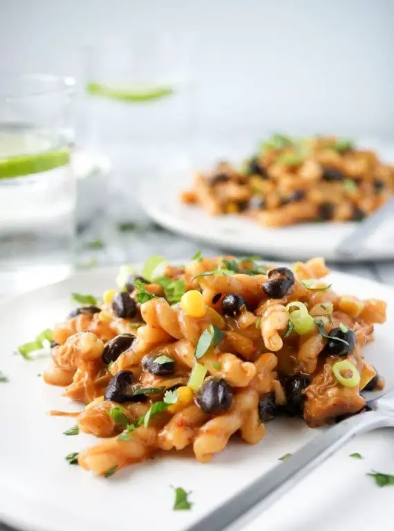 Spicy Chicken Pasta with Black Beans and Corn