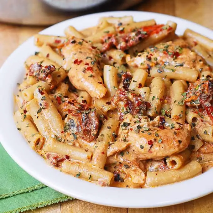Spicy Chicken Pasta with Sun-Dried Tomatoes