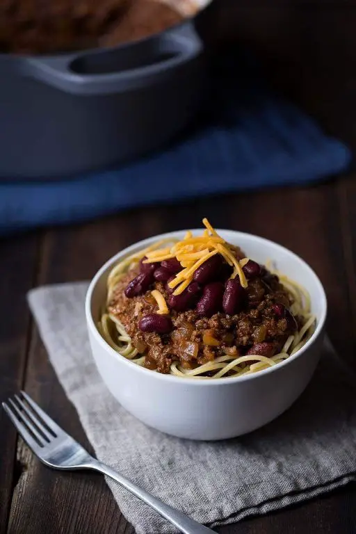 Spicy Cincinnati Chili with Dark Chocolate
