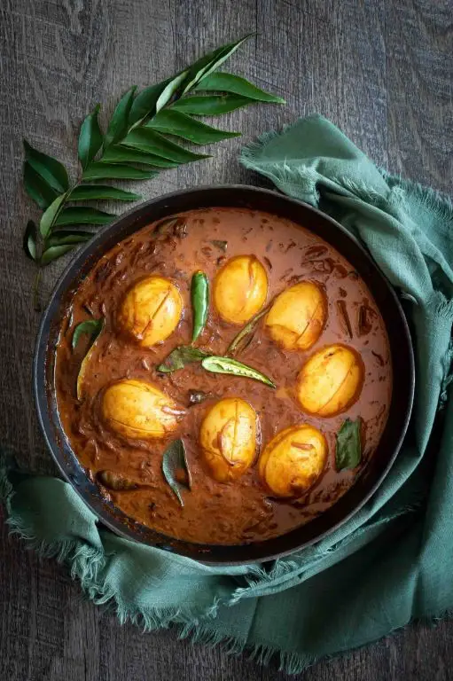 Spicy Duck Egg Curry with Coconut Milk