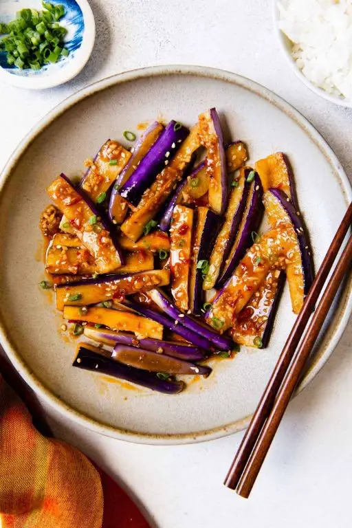 Spicy Eggplant Stir-Fry with Jasmine Rice