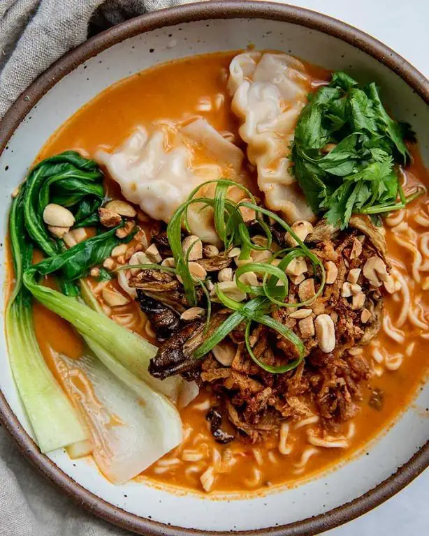 Spicy Gochujang Dumpling Soup