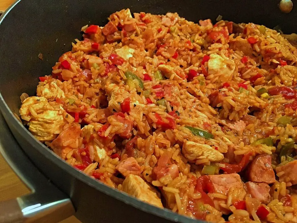Spicy Ham and Chicken Jambalaya