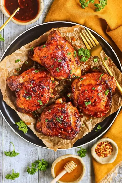 Spicy Honey Glazed Chicken Thighs