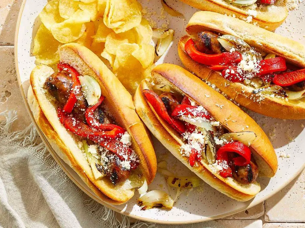 Spicy Italian Sausage and Onion Sandwich
