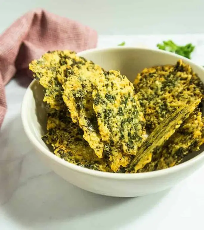 Spicy Kale Chips with Parmesan