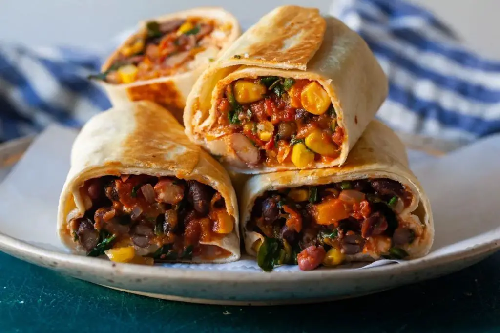 Spicy Lentil and Vegetable Burritos