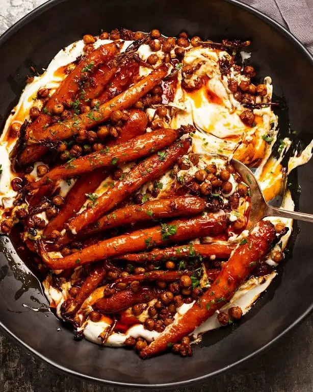 Spicy Maple Roasted Carrots