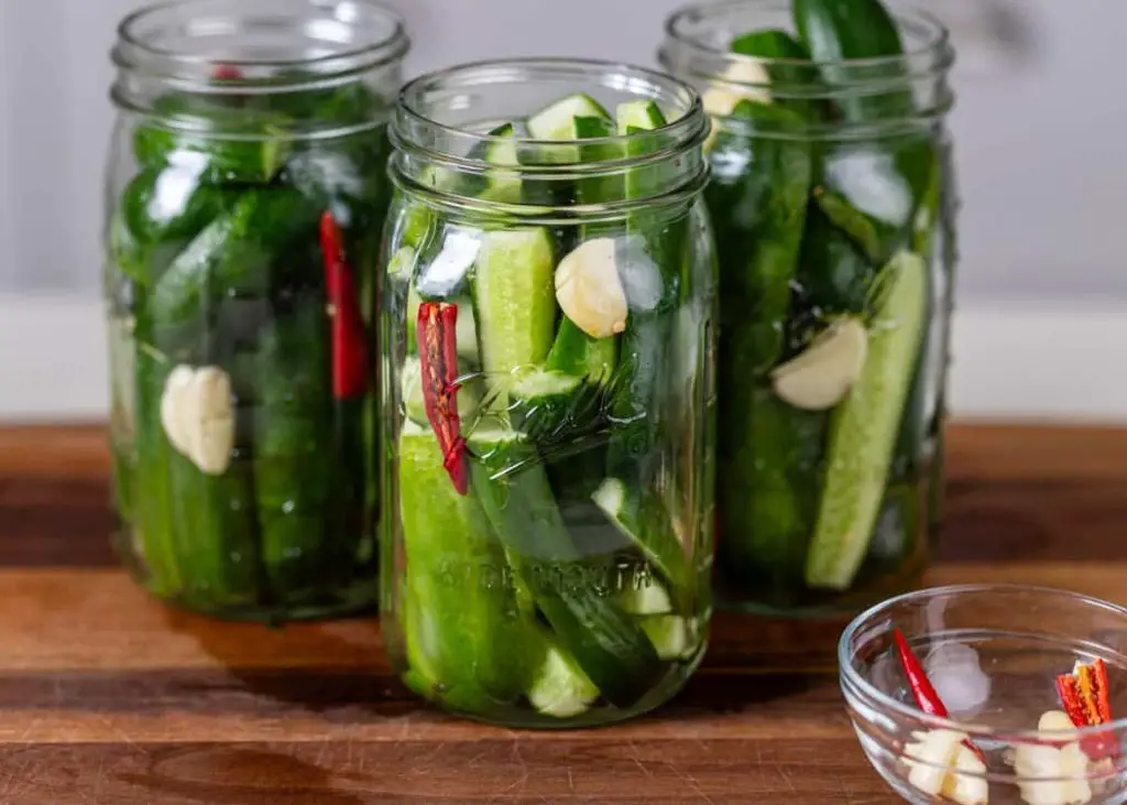 Spicy Polish Dill Pickles with Chili Peppers