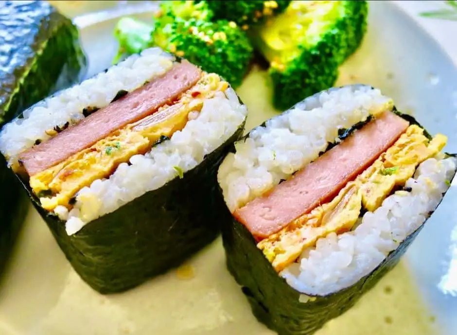 Spicy Pork Musubi with Kimchi