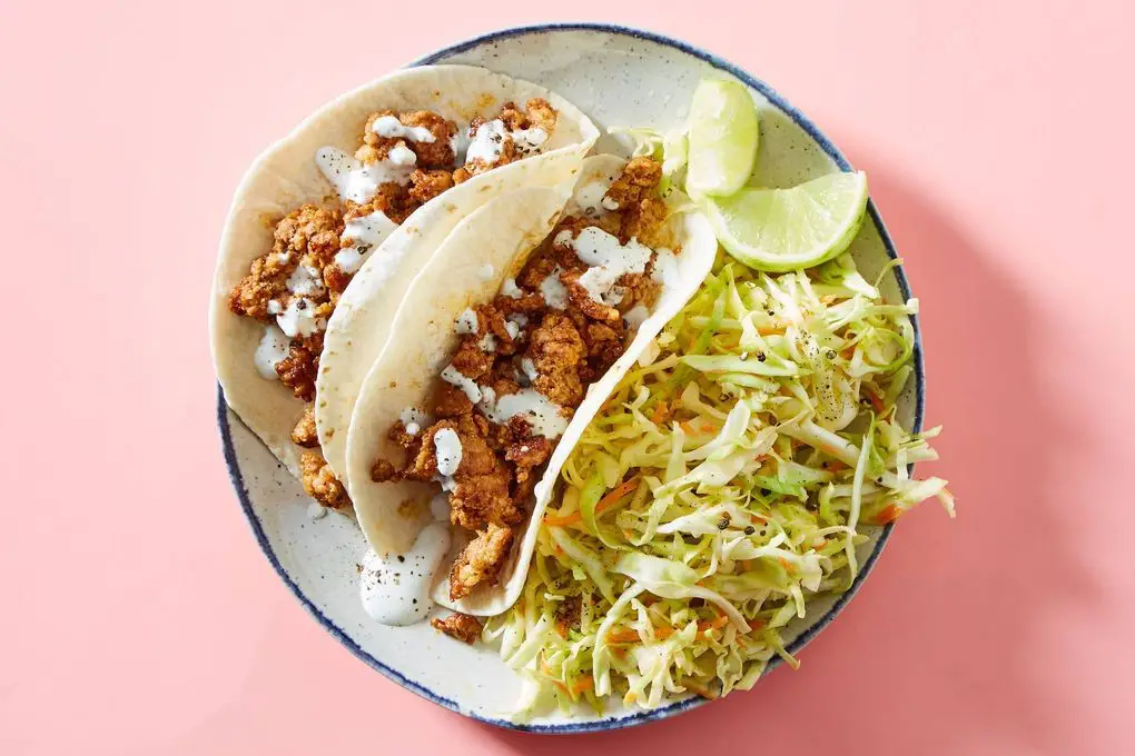 Spicy Pork Tacos with Lime Crema