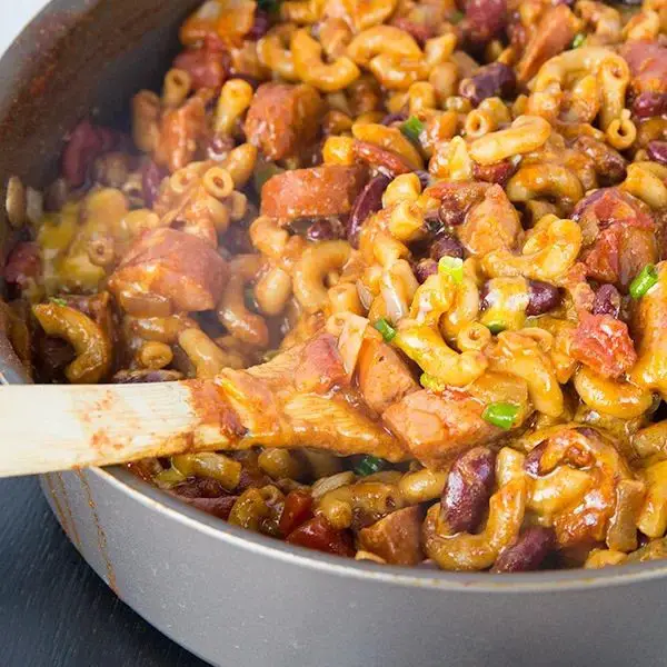 Spicy Sausage Chili Mac