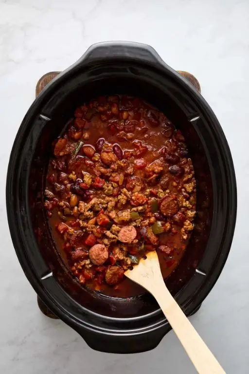 Spicy Sausage Crock Pot Chili