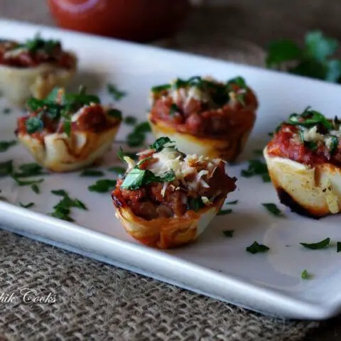 Spicy Sausage Lasagna Cupcakes