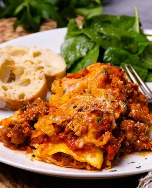 Spicy Sausage Rana Pasta Bake