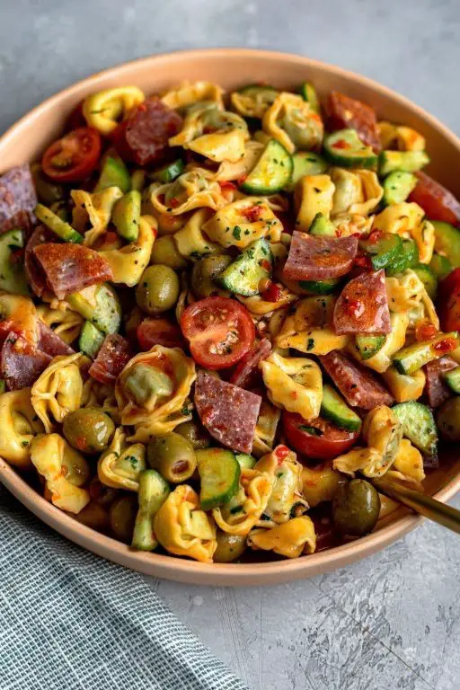 Spicy Sausage and Tortellini Salad